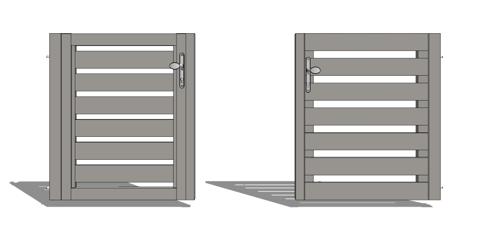 Zeichnung des Aluminiumzauns Remo 120