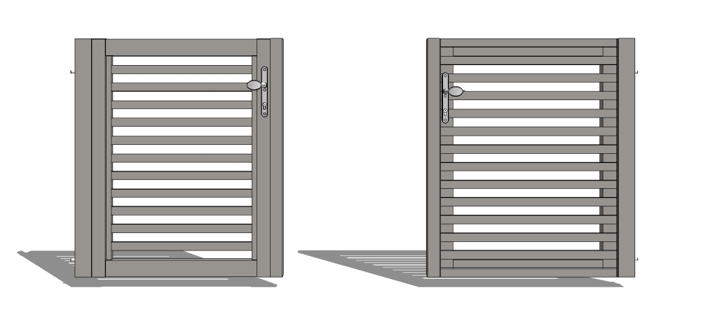 Zeichnung des Aluminiumzauns Remo 40